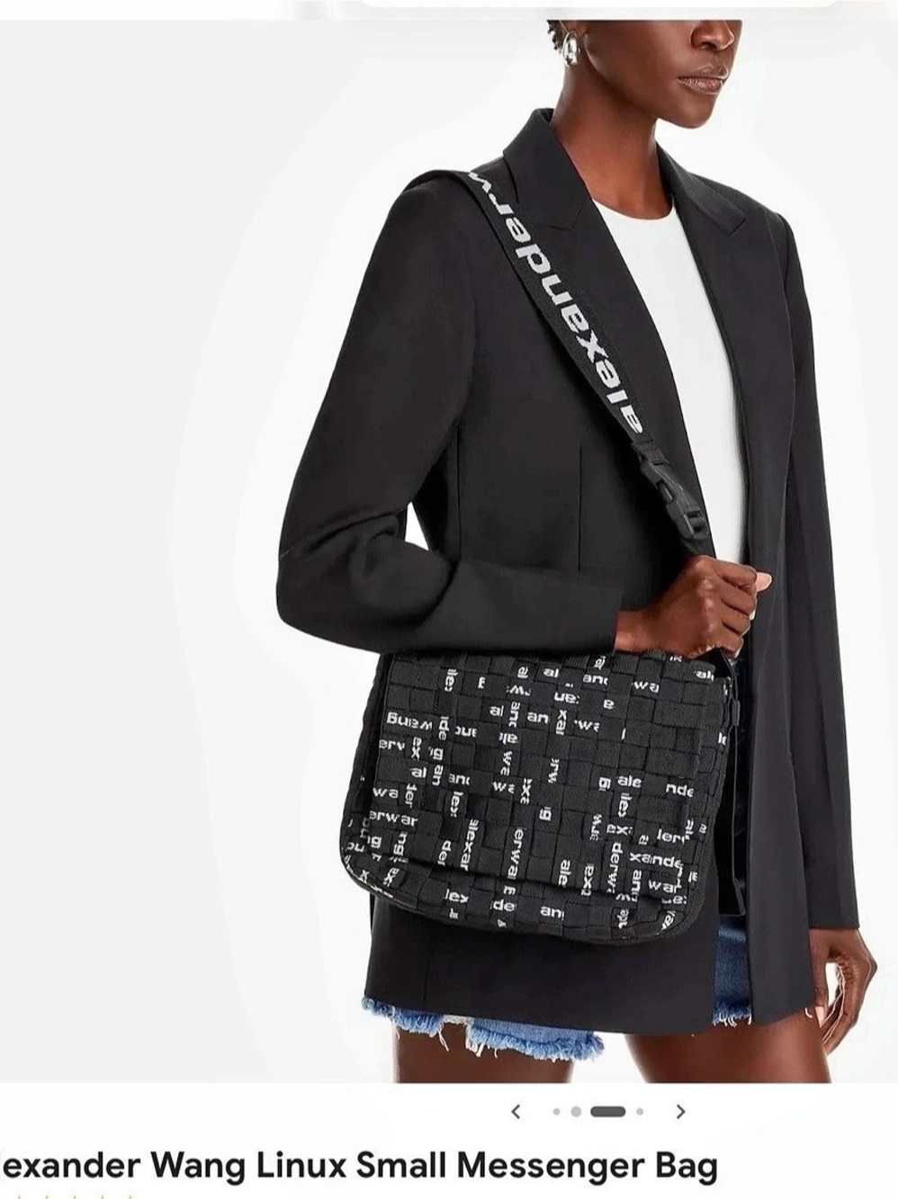 Alexander Wang Linuxe Small Messenger Bag Black Small Messenger Bag NWT